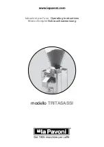 La Pavoni TRITASASSI Operating Instructions Manual предпросмотр