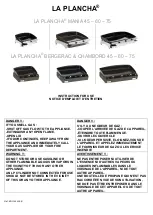 Preview for 1 page of La Plancha Bergerac 45 Instructions For Use Manual