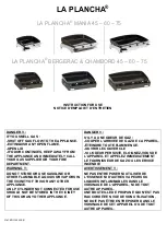 La Plancha Mania 45 Instructions For Use Manual preview