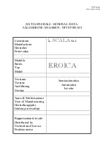 Предварительный просмотр 1 страницы La Scala EROICA Instructions For Use Manual