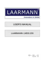 Preview for 1 page of Laarmann LMDG 200 User Manual