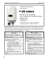 Laars FT Series Installation And Operation Instructions Manual preview