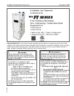 Laars FTCF140 Installation And Operation Instructions Manual preview