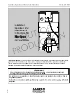 Laars Horizon Installation, Operation And Maintenance Instructions preview