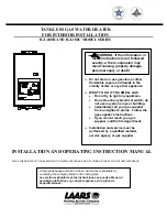 Preview for 1 page of Laars IGI-180R-10N Installation And Operating Instruction Manual