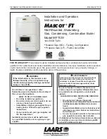 Preview for 1 page of Laars MASCOT FT MFTCW Installation And Operation Instructions Manual