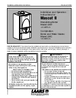 Preview for 1 page of Laars Mascot II Installation And Operation Instructions Manual