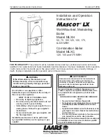 Laars MASCOT LX Installation And Operation Instructions Manual preview