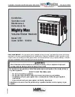 Preview for 1 page of Laars Mighty Max VW Series Installation, Operation And Maintenance Instructions