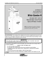 Laars Mini-Combo II MCT Installation And Operation Instructions Manual preview