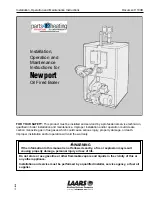 Laars newport NP 100 Installation, Operation And Maintenance Instructions preview