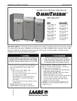 Laars OMNITHERM ONH1250 Assembly, Installation And Operation Instructions предпросмотр