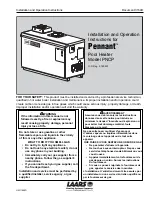 Preview for 1 page of Laars PNCP Installation And Operation Instructions Manual