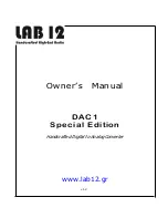 Lab 12 DAC1 Owner'S Manual preview