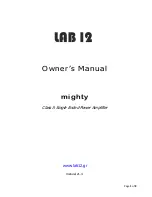 Lab 12 mighty Owner'S Manual preview