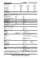 Preview for 2 page of Lab.gruppen LAB 1200C Specifications