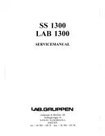 Lab.gruppen LAB 1300 Service Manual preview