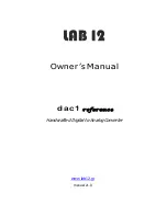 Предварительный просмотр 1 страницы lab12 dac1 reference Owner'S Manual