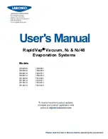 Preview for 1 page of Labconco 7900000 User Manual