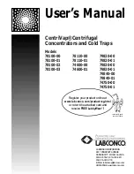 Предварительный просмотр 1 страницы Labconco CentriVap 78110-00 User Manual