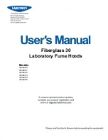 Предварительный просмотр 1 страницы Labconco Fiberglass 30 Series User Manual