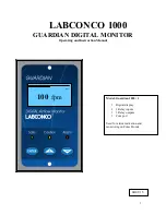 Preview for 1 page of Labconco Guardian 1000/1 Operating And Instruction Manual