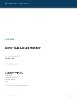 Labcyte Echo 525 User Manual предпросмотр