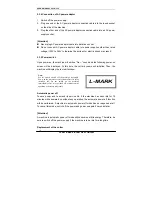 Предварительный просмотр 20 страницы LABEL & MARK INDUSTRIES COMPANY LK-320 User Manual