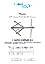 Label Italy AKG/77 Mounting Instructions preview
