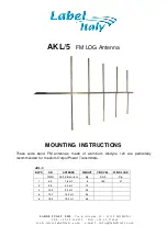 Label Italy AKL/5 Mounting Instructions preview