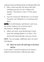 Preview for 10 page of Labex HARMONY ELECTROLARYNX User Manual