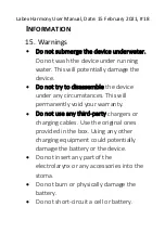 Preview for 18 page of Labex HARMONY ELECTROLARYNX User Manual