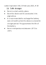 Preview for 30 page of Labex INSPIRATION ELECTROLARYNX User Manual