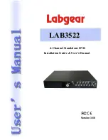 Labgear LAB3522 Installation Manual & User Manual preview