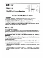 Предварительный просмотр 5 страницы Labgear MSA263LP User Manual