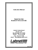 Labnet D1100 Instruction Manual предпросмотр