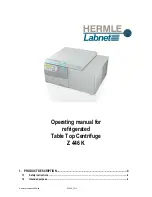 Labnet Hermle Z 446 K Operating Manual предпросмотр