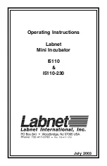 Preview for 1 page of Labnet I5110 Operating Instructions