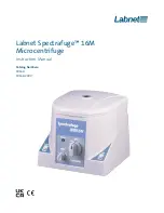 Предварительный просмотр 1 страницы Labnet Spectrafuge 16M Instruction Manual