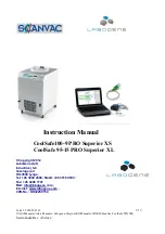 LaboGene SCANVAC CoolSafe100-9 PROSuperior XS Instruction Manual preview