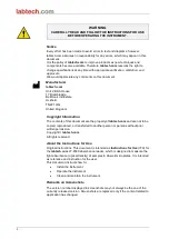 Preview for 2 page of Labtech LT-4500 Instructions For Use Manual