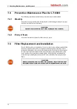 Preview for 74 page of Labtech LT-4500 Instructions For Use Manual