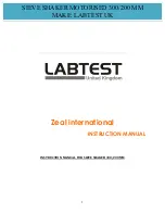 labtest SIEVE SHAKER 300MM Instruction Manual предпросмотр