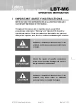 Предварительный просмотр 4 страницы Labtex LBT-M6 Operation Instruction Manual