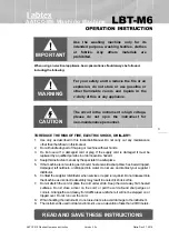 Preview for 5 page of Labtex LBT-M6 Operation Instruction Manual