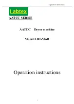 Labtex LBT-M6D Operation Instructions preview