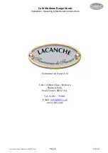 Preview for 8 page of Lacanche CAFE MODERNE Installation, Operation And Maintenance Instructions