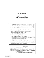 Preview for 1 page of Lacanche Fourneau Cormatin Installer Manual