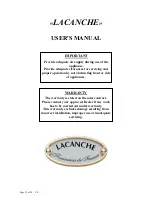 Preview for 23 page of Lacanche Fourneau "Rully" Installer Manual