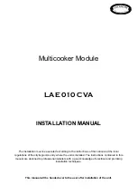 Предварительный просмотр 6 страницы Lacanche LAE 010 CVA Manual